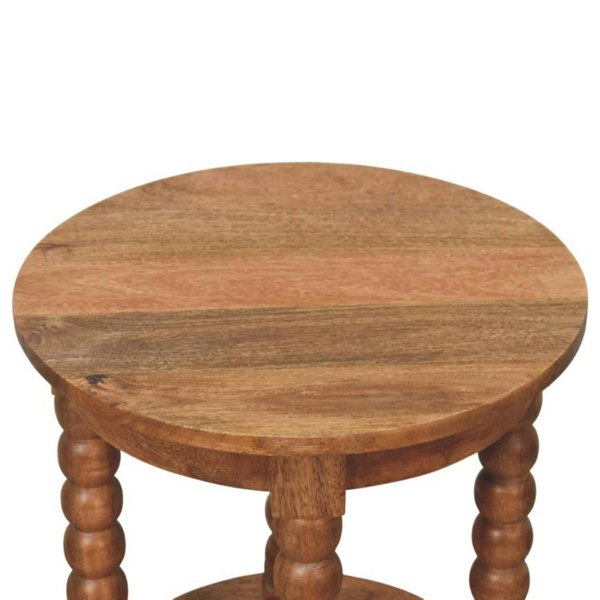 Artisan Furniture Solid Wood Barley Twist Round Side Table