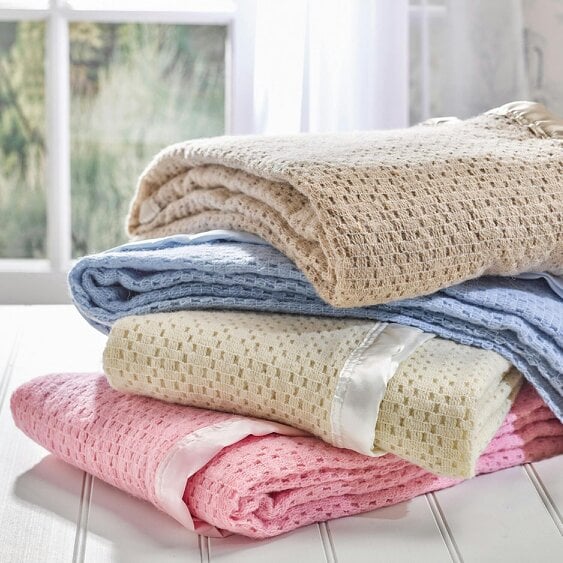 Scotts of Stow Wool Cellular Blanket
