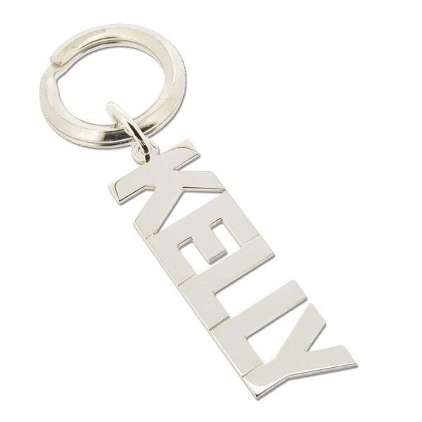 Christopher James of London Sterling Silver Block Name Keyring