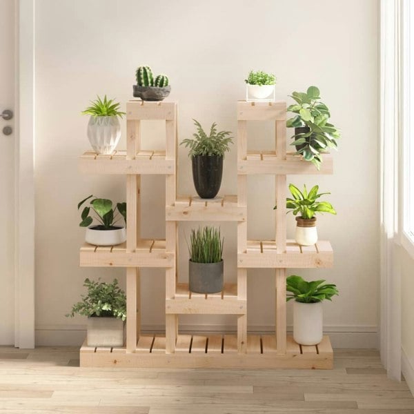 Berkfield Plant Stand 104.5x25x109.5 cm Solid Wood Pine