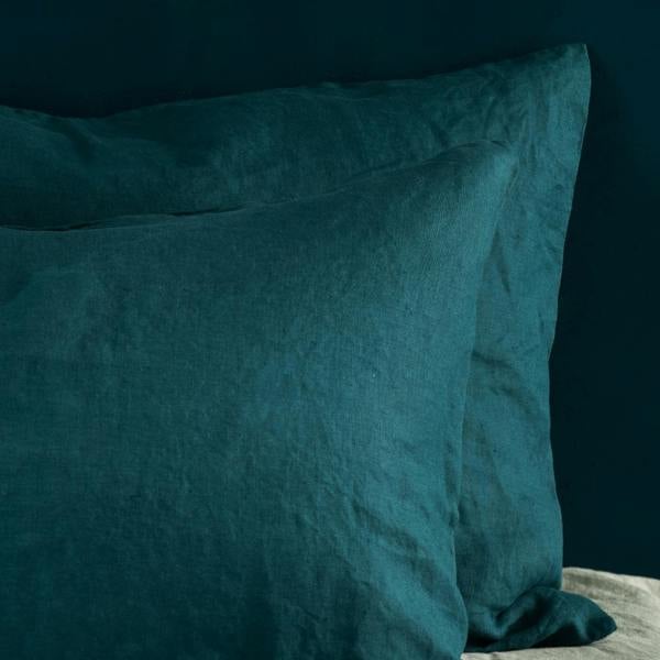 Soak&Sleep Atlantic Blue French Linen Bed Set
