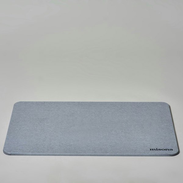 Grey diatomite mat, stone natural bath mat