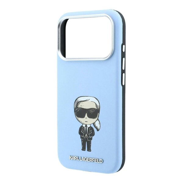 Karl Lagerfeld Smooth Karl Bodies Sketch Case with MagSafe for iPhone 17/18 Pro Max 6.9" Light Blue - KLHMP18X6PWKIKDB