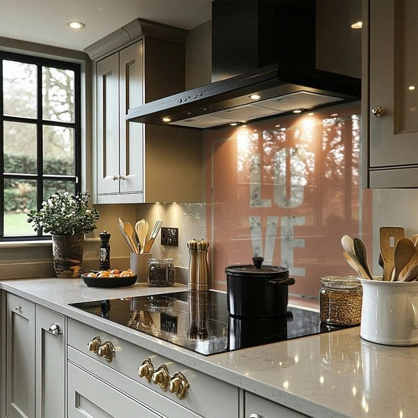 Benjamin Tate Design Love Marble Splash Back