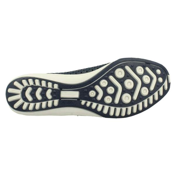 Down to Earth Ladies Down To Earth Casual Flat Leather Hook & Loop Strap Shoes F80066