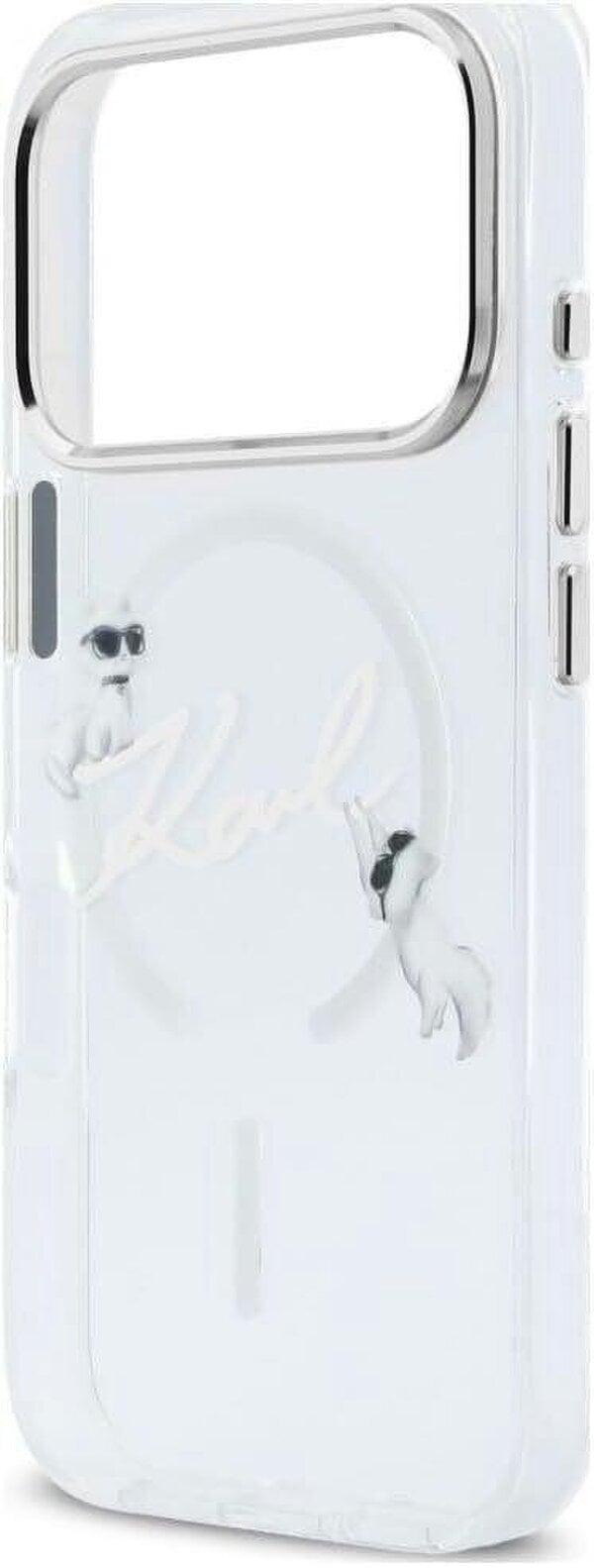 Karl Lagerfeld Script Logo Case with MagSafe for iPhone 17/18 Pro Max 6.9" Clear - KLHMP18X5HKSCAH