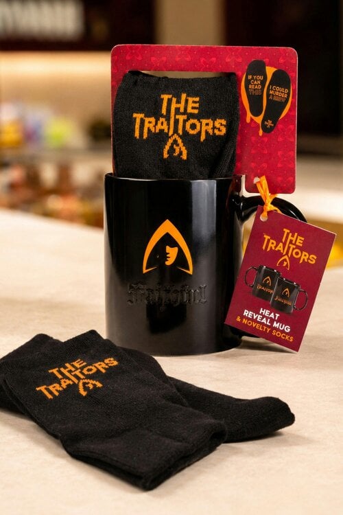 Kimm and Miller The Traitors Heat Reveal Mug and Socks Gift Set