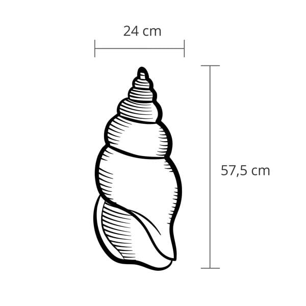 Decortie Modern Metal Wall Art Shell Theme Home Ornament Decorative Minimalist Design Hanging Wall Sculpture, Black
