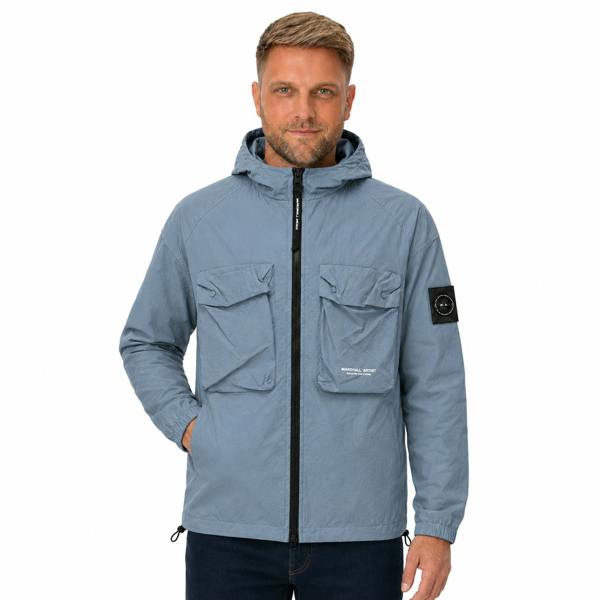 Marshall Artist Centro Hooded Overshirt Storm Grey