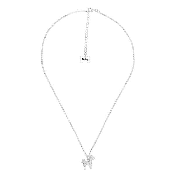 Mylee London Bichon Frise Silver Necklace - Personalised