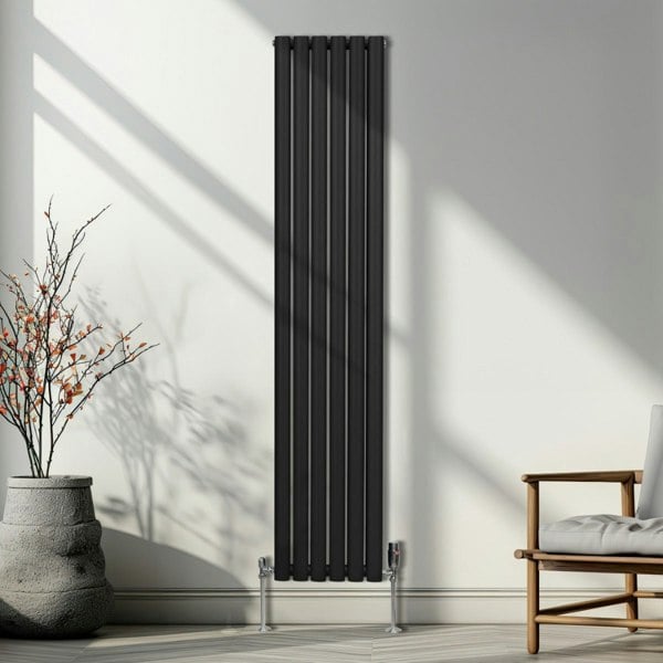 Monstershop Oval Column Radiator – 1800mm x 360mm – Black