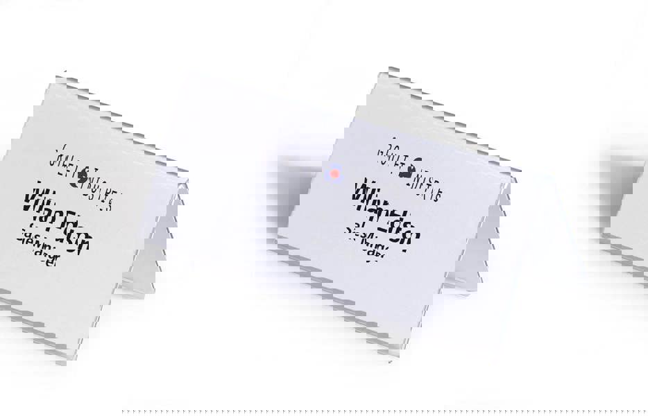 Durable Clear Plastic Table Place Name Holders and Inserts | 25 Pack | 61x150mm