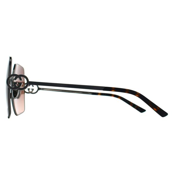 Gucci Sunglasses GG2163S 003 Silver Brown Gradient