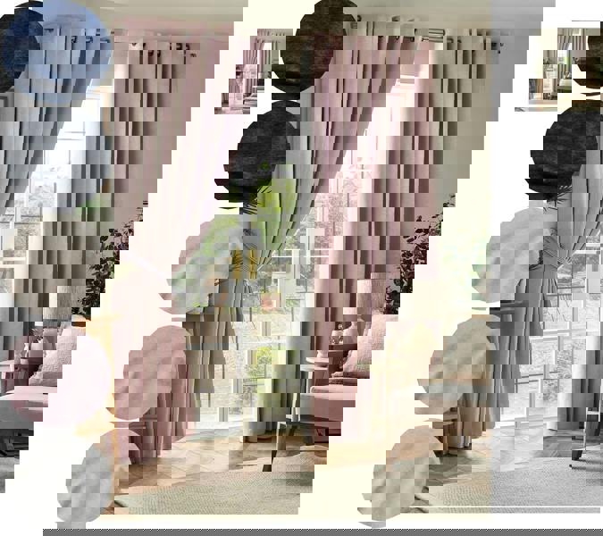 Luxury Living Chenille Blackout Pencil Pleat Top Curtains