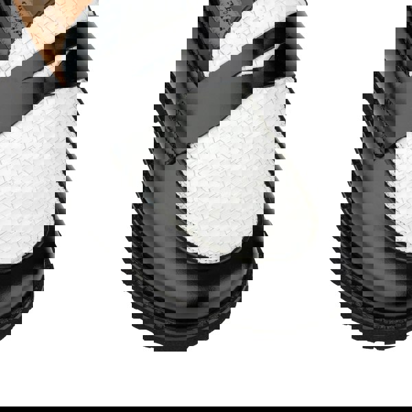 Embassy London Sunkin - Black & White - Men's leather woven slip-on loafer