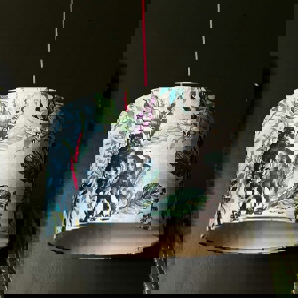 Handmade Velvet Lampshade in Dust Grey