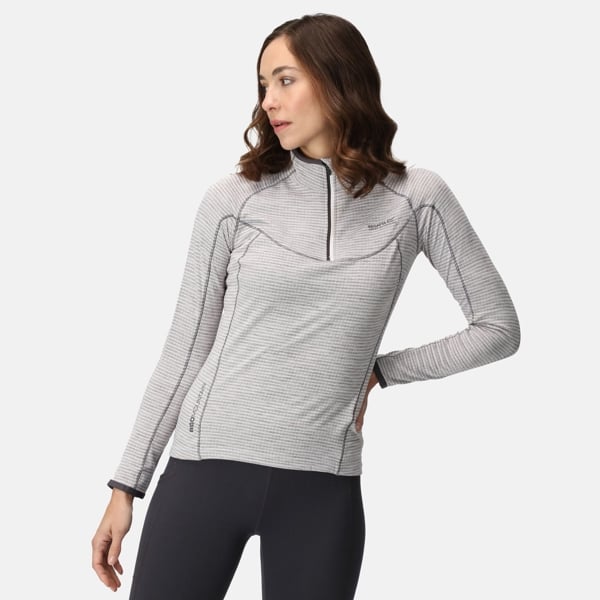 Regatta Yonder Half Zip Women's Quick Drying Running Fleece Top - White