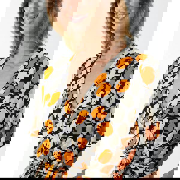 Blue Vanilla Abstract Honeycomb Cross Over Jumpsuit