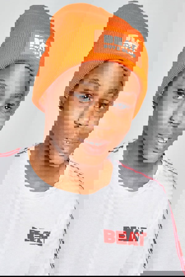 Beat Boyz Club Badge Beanie Hat - Orange