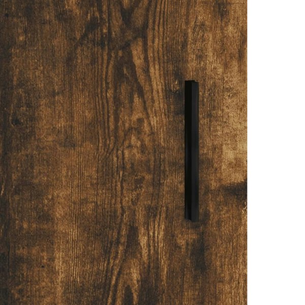 Berkfield Highboard Smoked Oak 34.5x34x180 cm Engineered Wood
