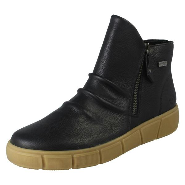 Remonte Ladies Remonte Dual Zip Leather Casual Ankle Boots D1T73