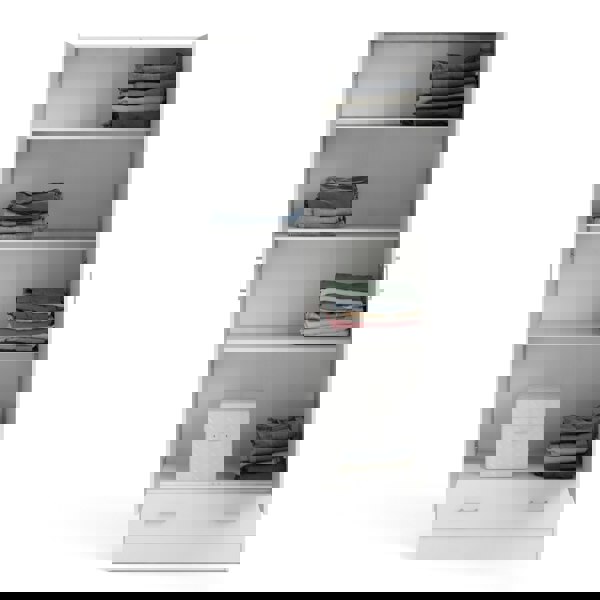 Furniture To Go Space Wardrobe with 2 Doors + 1 Drawer in White 1750