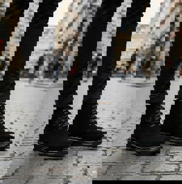 Popps RANGER Mens Desert Boots Black