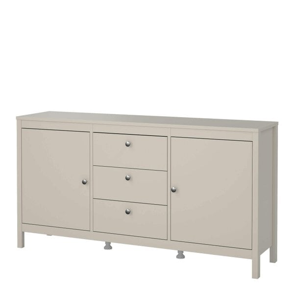 Wyld Haus Gossmere Natural Cashmere Sideboard 3 Drawers 2 Doors