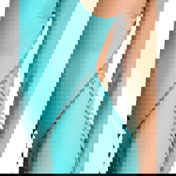 Teal Arena Powerskin ST NEXT open back swimsuit in wet aquamarine blue