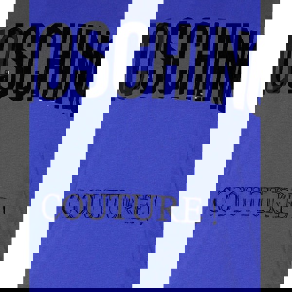 Moschino Couture Gloss Logo Blue T-Shirt