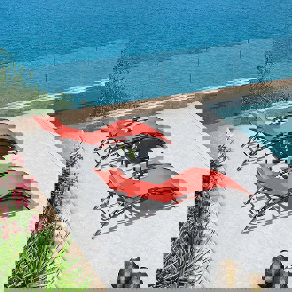 Rit Concept Chappell Reclining Sun Lounger With Pillow, Outdoor