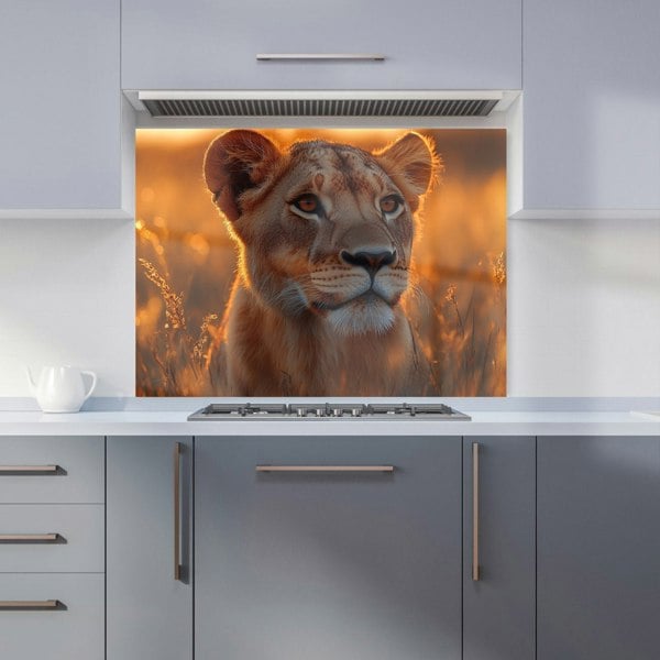 Warren Reed Lioness Glass Kitchen Splashback - 00045