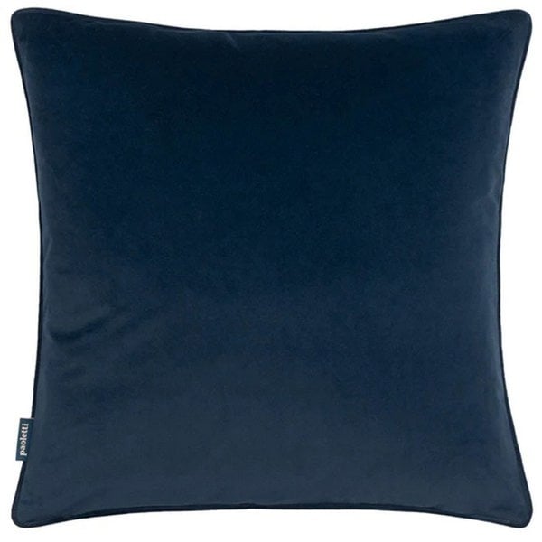 Paoletti Tayanna Velvet Metallic Cushion Cover - Navy