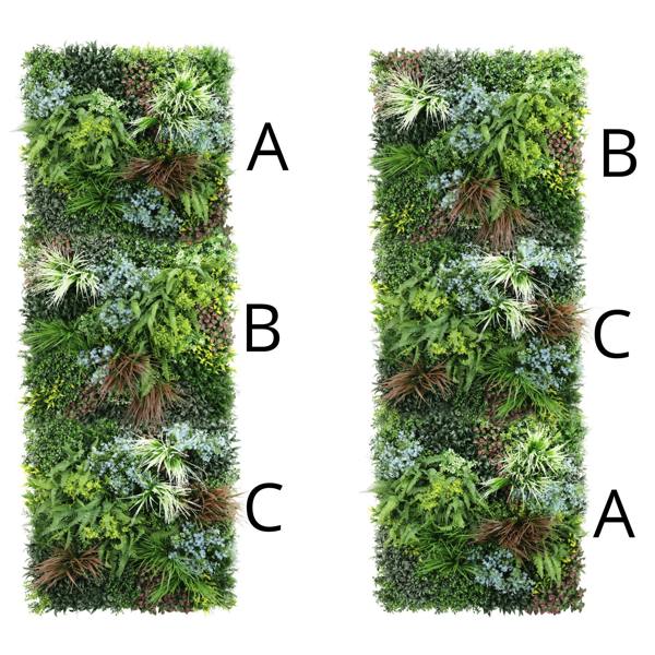 Premium Artificial Plants Green Wall Panel 1m x 1m - Pandora