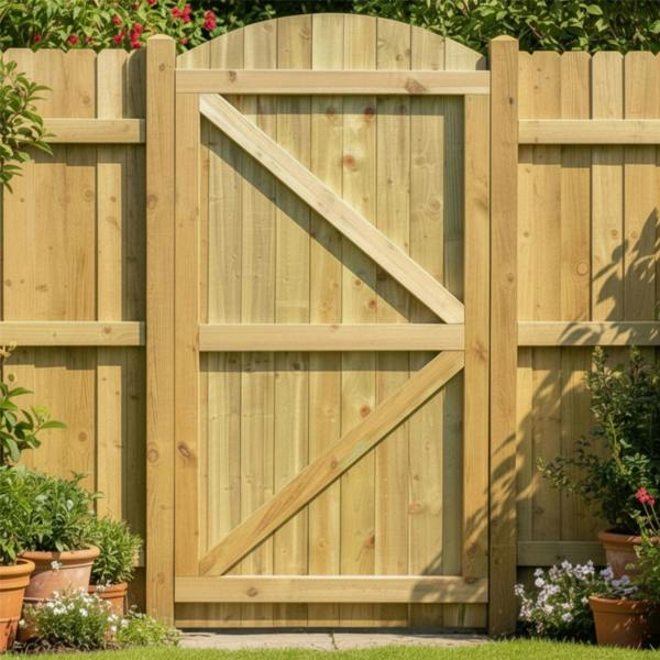 gate feather edge fully framed arch top [h.1800 x w.900] 10