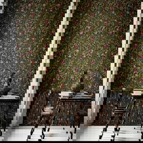 Hoopla Walls Rosehip Trail - Aubergine 10m Wallpaper