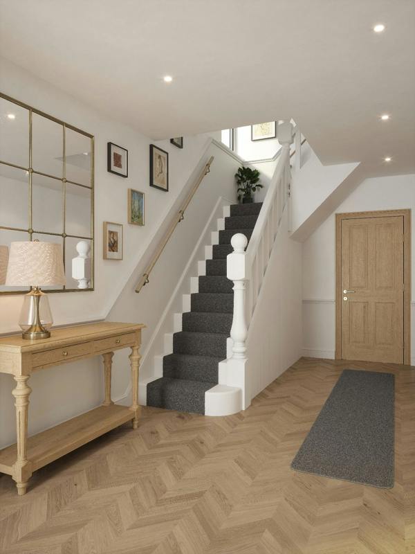 Handrails Direct Ryton Teak Straight Flight Handrail