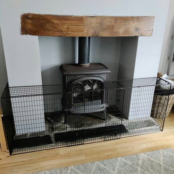 Safetots Original Fireguard, Premium Child & Pet Safety Barrier for Fireplaces, Adjustable 84.5cm - 155cm Width, Easy Install