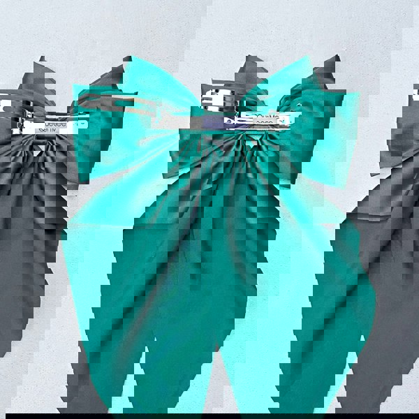 Green Satin Hair Bow Green Hair Clip Long