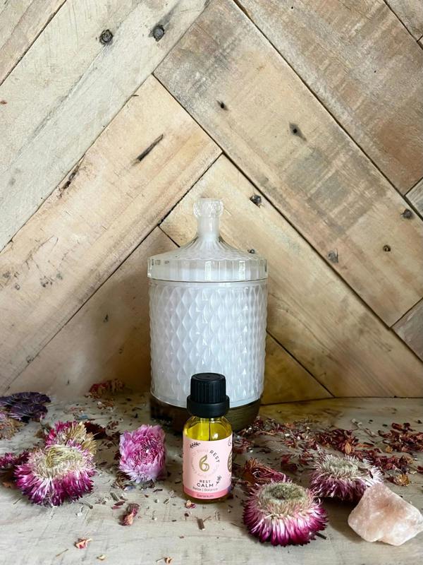 B Calm Aroma Diffuser with Rest Calm Blended Essential Oil - Sleep & Hormone Balance