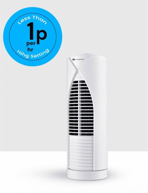 PureMate 13" Desktop Mini Tower Fan with Oscillation, Portable Desk Fan with 3 Fan Speeds