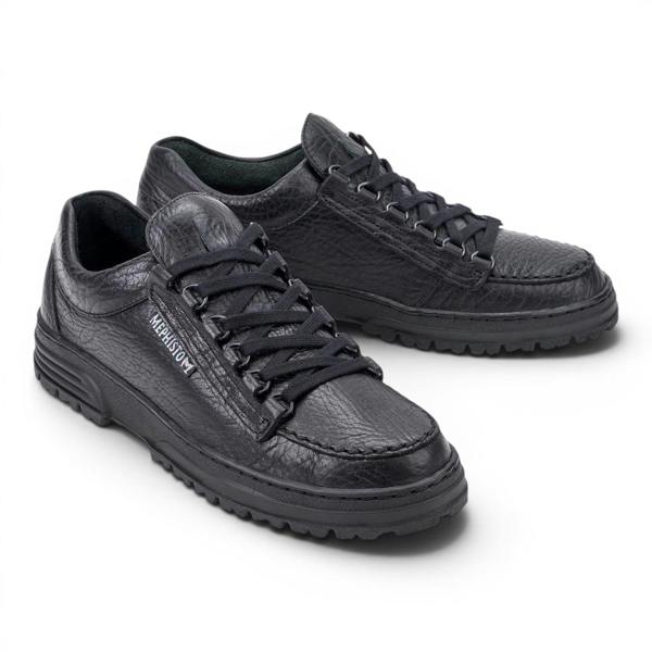 Mephisto Cruiser Men's Leather Black Walking Shoes - Mamouth 714
