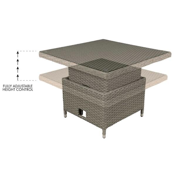 Dellonda DG73 Dining Tables Action shot - adjsustable - height