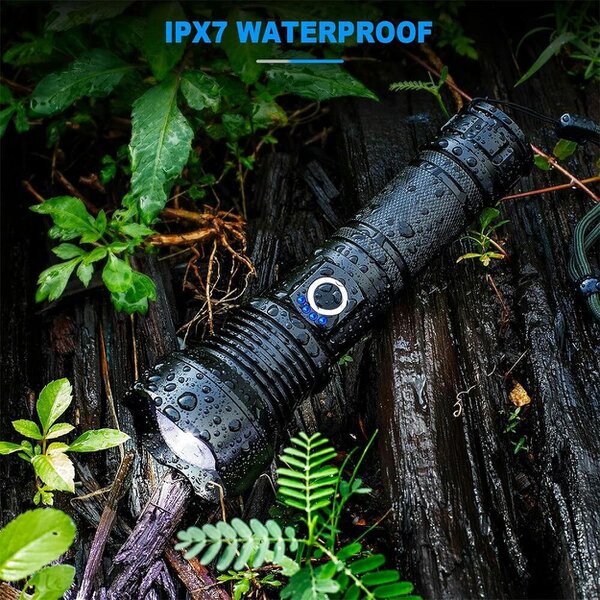 Havendro Super Bright Powerful LED Flashlight Torch P90 Light Chip Rechargeable Zoomable