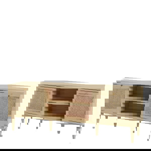 Furniture To Go Calasetta 2 Door 1 Shelf TV Unit in Rattan