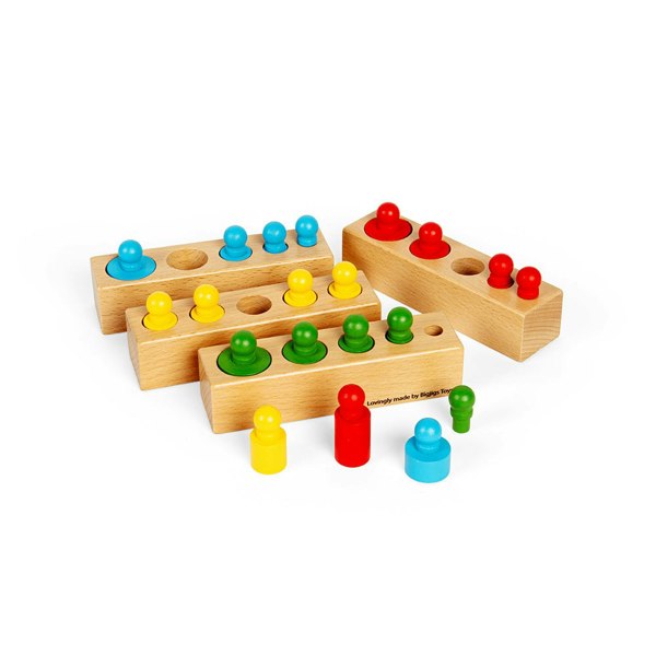 Bigjigs Toys Wooden Peg Blocks