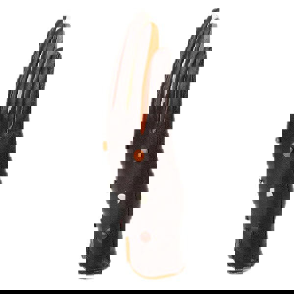 Embassy London Toasty - Dark Brown - Women's quality Italian leather gloves lined with thin wool