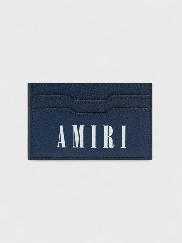 Amiri Large Amiri Logo Card Holder Navy - Supplied FashionAmiri