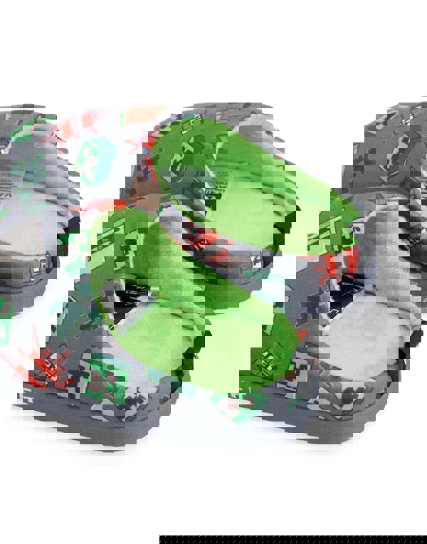 Minecraft Boys Grey Character AOP Slip On Loafer Slippers