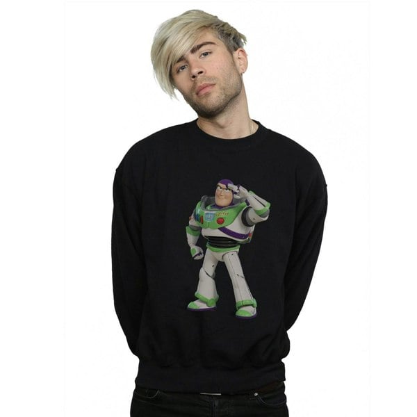 Disney Mens Toy Story Buzz Lightyear Standing Sweatshirt - Black